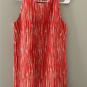 NWT Milly Zebra Jacquard Sleeveless Mini Dress Persimmon Size 10 Shift Dress